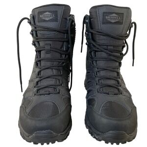 Merrell Tactical Moab 2 8" Waterproof Side Zip Boots Mens 9 Black J15845 NWOT